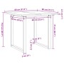 Mesa de comedor marco O madera maciza pino y acero 80x80x75,5cm von , Küchen- und Esstische - Ref: Foro24-3282739, Preis: 104...