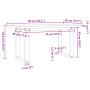 Mesa de centro marco O madera maciza pino y acero 90x40x45,5 cm von , Küchen- und Esstische - Ref: Foro24-3282730, Preis: 75,...