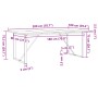 Mesa de comedor marco O madera maciza pino acero 200x100x75,5cm von , Küchen- und Esstische - Ref: Foro24-3282745, Preis: 211...