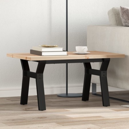 Mesa de centro marco Y madera maciza pino y acero 80x50x40,5 cm von , Küchen- und Esstische - Ref: Foro24-3282772, Preis: 80,...
