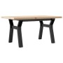 Mesa de centro marco Y madera maciza pino y acero 80x50x40,5 cm von , Küchen- und Esstische - Ref: Foro24-3282772, Preis: 80,...