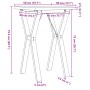 Mesa de comedor marco Y madera maciza pino y acero 50x50x75,5cm von , Küchen- und Esstische - Ref: Foro24-3282779, Preis: 76,...