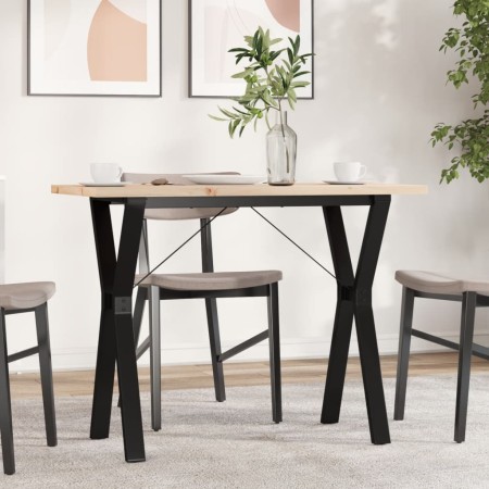 Mesa de comedor marco Y madera maciza pino acero 100x50x75,5 cm von , Küchen- und Esstische - Ref: Foro24-3282785, Preis: 102...