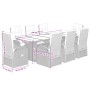 Set de comedor de jardín 9 pzas y cojines ratán sintético negro von , Gartensets - Ref: Foro24-3277630, Preis: 1,00 €, Rabatt: %