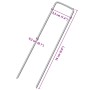 Clavijas de tierra forma U 50 uds acero galvanizado 15x3,5 cm von , Zeltzubehör - Ref: Foro24-4009360, Preis: 15,11 €, Rabatt: %