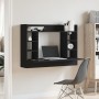 Escritorio de pared madera de ingeniería negro 105x48x75 cm von , Schreibtische - Ref: Foro24-847969, Preis: 81,42 €, Rabatt: %