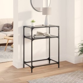 Mesa consola con superficie de vidrio negro acero 60x35x81 cm von , Konsolentische - Ref: Foro24-846023, Preis: 48,40 €, Raba...