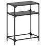 Mesa consola con superficie de vidrio negro acero 60x35x81 cm by , console tables - Ref: Foro24-846023, Price: 49,04 €, Disco...