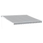 Toldo retráctil aluminio y tela gris antracita y blanco 4x3 m de , Toldos - Ref: Foro24-3216105, Precio: 258,25 €, Descuento: %