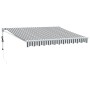 Toldo retráctil aluminio y tela gris antracita y blanco 3x2,5 m by , Awnings - Ref: Foro24-3216113, Price: 339,37 €, Discount: %