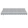 Toldo retráctil aluminio y tela gris antracita y blanco 3x2,5 m by , Awnings - Ref: Foro24-3216113, Price: 339,37 €, Discount: %