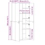 Aparador alto madera de ingeniería roble ahumado 80x35x180 cm by , Lockers and storage cabinets - Ref: Foro24-3276655, Price:...