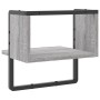 Estante de pared con barra gris Sonoma 30x25x30 cm de , Estantes y estanterías - Ref: Foro24-836281, Precio: 12,08 €, Descuen...