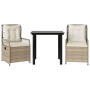 Set comedor de jardín 3 pzas con cojines ratán sintético beige von , Gartensets - Ref: Foro24-3263020, Preis: 274,42 €, Rabat...