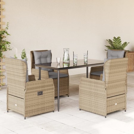 Set comedor de jardín 5 pzas con cojines ratán sintético beige von , Gartensets - Ref: Foro24-3262870, Preis: 548,70 €, Rabat...
