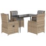 Set comedor de jardín 5 pzas con cojines ratán sintético beige von , Gartensets - Ref: Foro24-3262870, Preis: 548,70 €, Rabat...