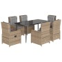 Set comedor de jardín 7 pzas con cojines ratán sintético beige by , Garden sets - Ref: Foro24-3262872, Price: 757,86 €, Disco...