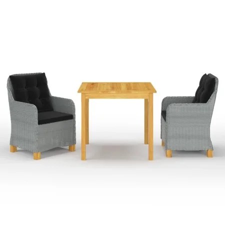 Hellgraues 3-teiliges Garten-Ess-Set von vidaXL, Gartensets - Ref: Foro24-3067756, Preis: 392,85 €, Rabatt: %