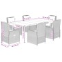Set comedor de jardín 7 pzas con cojines ratán sintético beige by , Garden sets - Ref: Foro24-3262887, Price: 993,63 €, Disco...