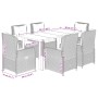 Set comedor de jardín 7 pzas con cojines ratán sintético beige by , Garden sets - Ref: Foro24-3262893, Price: 823,78 €, Disco...