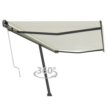 Toldo de pie automático crema 500x350 cm by , Awnings - Ref: Foro24-3069867, Price: 684,21 €, Discount: %