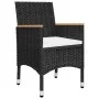Juego de comedor de jardín de 7 piezas negro de vidaXL, Conjuntos de jardín - Ref: Foro24-3067863, Precio: 571,53 €, Descuent...