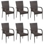Juego de comedor para jardín 7 piezas marrón by vidaXL, Garden sets - Ref: Foro24-3067786, Price: 435,14 €, Discount: %