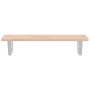 Estante de lavabo de pared de acero y madera maciza de roble de , Tocadores de baño - Ref: Foro24-3302330, Precio: 71,75 €, D...
