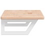 Estante de lavabo de pared de acero y madera maciza de roble de , Tocadores de baño - Ref: Foro24-3302330, Precio: 71,75 €, D...