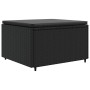 Set de muebles de jardín 8 pzas y cojines ratán sintético negro