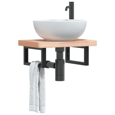 Soportes estante de lavabo 2 uds rectangular acero negro von , Stützen und Querstangen - Ref: Foro24-4007269, Preis: 31,45 €,...