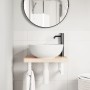 Soportes estante de lavabo 2 uds rectangular acero blanco