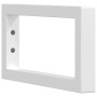 Soportes estante de lavabo 2 uds rectangular acero blanco