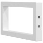 Soportes estante de lavabo 2 uds rectangular acero blanco