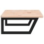 Estante de lavabo de pared de acero y madera maciza de roble de , Tocadores de baño - Ref: Foro24-3302387, Precio: 94,38 €, D...
