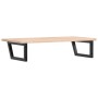 Estante de lavabo de pared de acero y madera maciza de roble de , Tocadores de baño - Ref: Foro24-3302387, Precio: 94,38 €, D...
