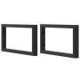 Estante de lavabo de pared de acero y madera maciza de roble de , Tocadores de baño - Ref: Foro24-3302401, Precio: 83,70 €, D...
