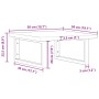 Estante de lavabo de pared de acero y madera maciza de roble de , Tocadores de baño - Ref: Foro24-3302401, Precio: 83,70 €, D...