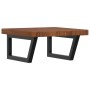 Estante de lavabo de pared de acero y madera maciza de roble by , bathroom vanities - Ref: Foro24-3302415, Price: 102,46 €, D...