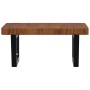 Estante de lavabo de pared de acero y madera maciza de roble by , bathroom vanities - Ref: Foro24-3302415, Price: 102,46 €, D...