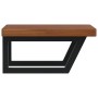 Estante de lavabo de pared de acero y madera maciza de roble by , bathroom vanities - Ref: Foro24-3302415, Price: 102,46 €, D...