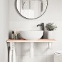 Estante de lavabo de pared de acero y madera maciza de roble von , Badezimmerwaschtische - Ref: Foro24-3302546, Preis: 70,69 ...