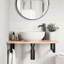 Estante de lavabo de pared de acero y madera maciza de roble by , bathroom vanities - Ref: Foro24-3302565, Price: 82,05 €, Di...