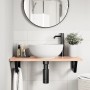 Estante de lavabo de pared de acero y madera maciza de roble von , Badezimmerwaschtische - Ref: Foro24-3302567, Preis: 83,27 ...