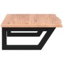 Estante de lavabo de pared de acero y madera maciza de roble de , Tocadores de baño - Ref: Foro24-3302571, Precio: 91,13 €, D...