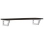 Estante de lavabo de pared de acero y madera maciza de roble de , Tocadores de baño - Ref: Foro24-3302590, Precio: 67,95 €, D...