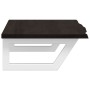 Estante de lavabo de pared de acero y madera maciza de roble de , Tocadores de baño - Ref: Foro24-3302590, Precio: 67,95 €, D...