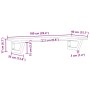 Estante de lavabo de pared de acero y madera maciza de roble de , Tocadores de baño - Ref: Foro24-3302590, Precio: 67,95 €, D...