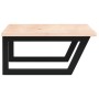 Estante de lavabo de pared de acero y madera maciza de roble von , Badezimmerwaschtische - Ref: Foro24-3302599, Preis: 86,60 ...