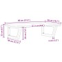Estante de lavabo de pared de acero y madera maciza de roble von , Badezimmerwaschtische - Ref: Foro24-3302599, Preis: 86,60 ...